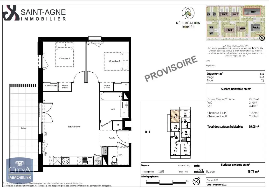Photo 11 Appartement 3 pièces 59.27m²