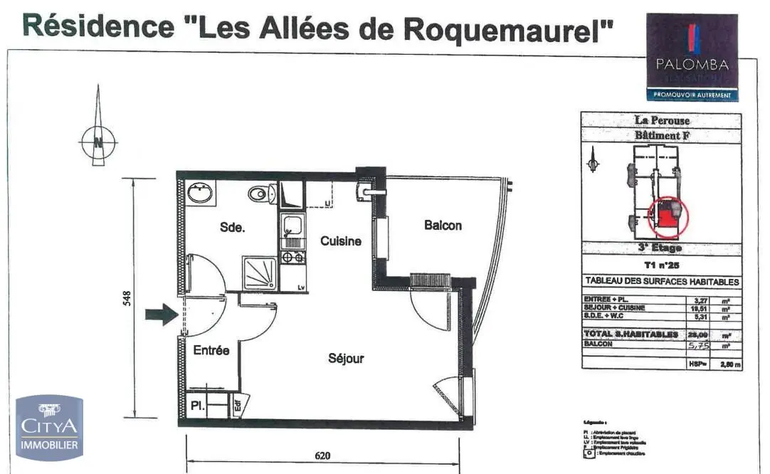 Photo 1 Appartement 1 pièce 28.19m²
