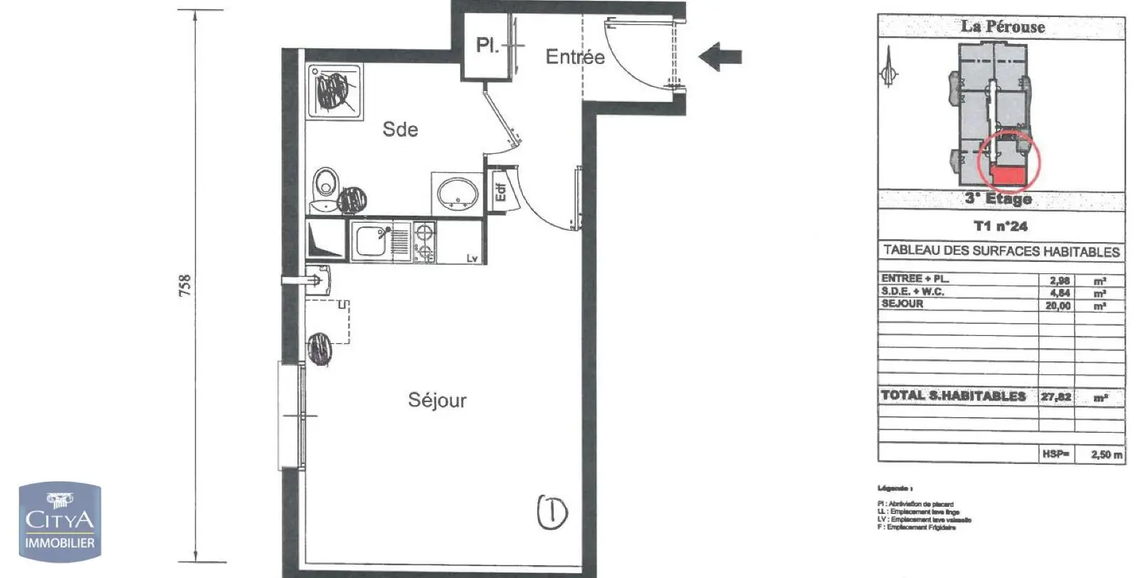 Photo 1 Appartement 1 pièce 27.82m²