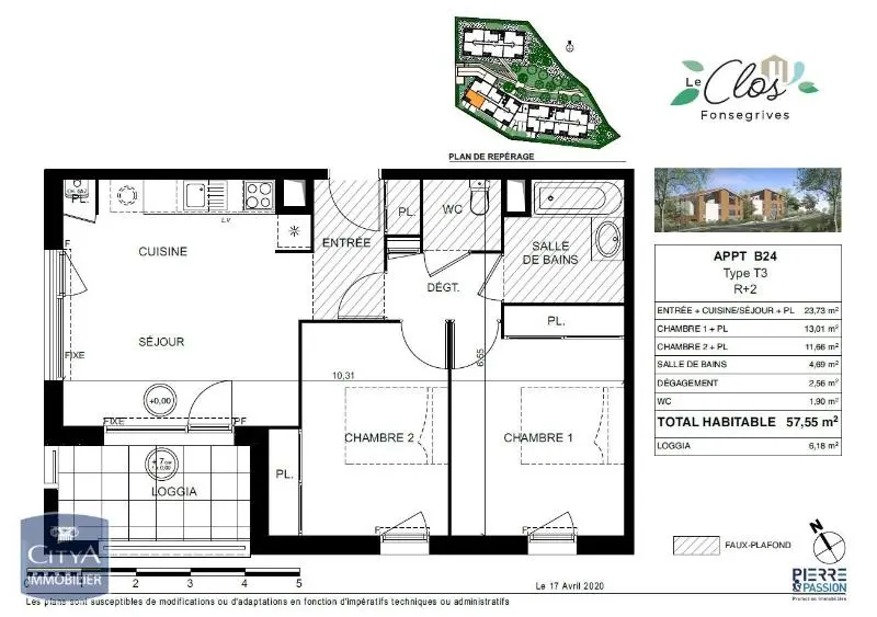 Photo 7 Appartement 3 pièces 57.55m²