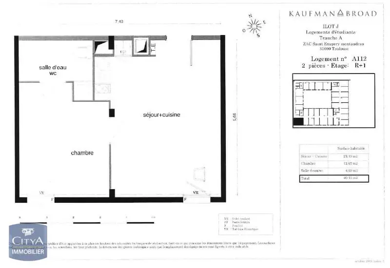 Photo 6 Appartement 2 pièces 40.35m²