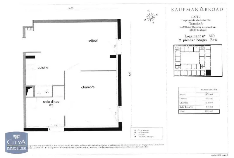 Photo 5 Appartement 2 pièces 35.32m²