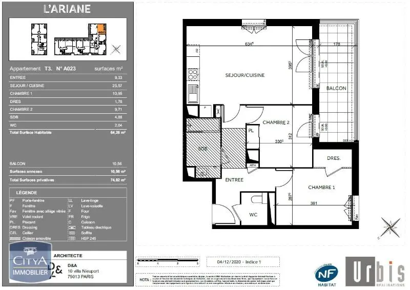 Photo 9 Appartement 3 pièces 64.26m²