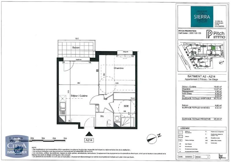 Photo 2 Appartement 2 pièces 40.73m²