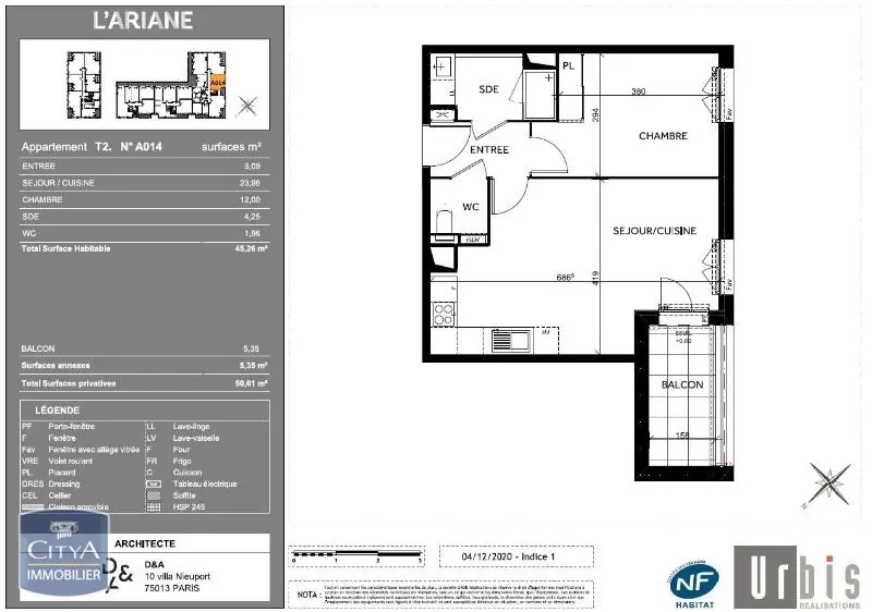 Photo 7 Appartement 2 pièces 45.26m²