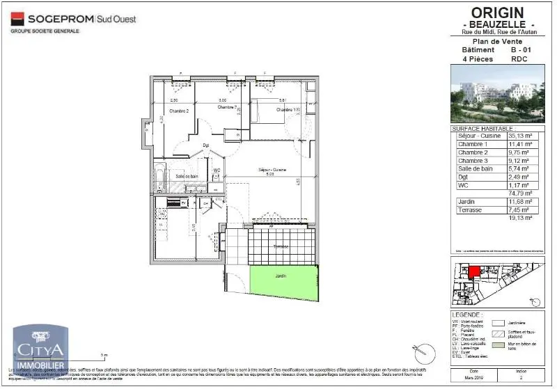 Photo 12 Appartement 4 pièces 74.79m²