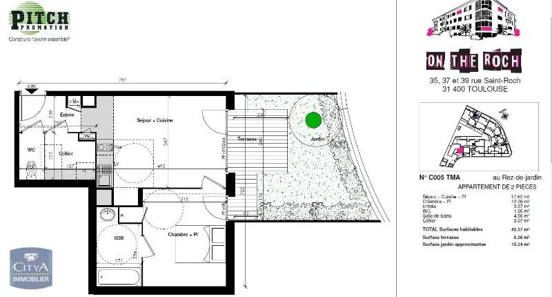 Photo 1 Appartement 2 pièces 42.57m²