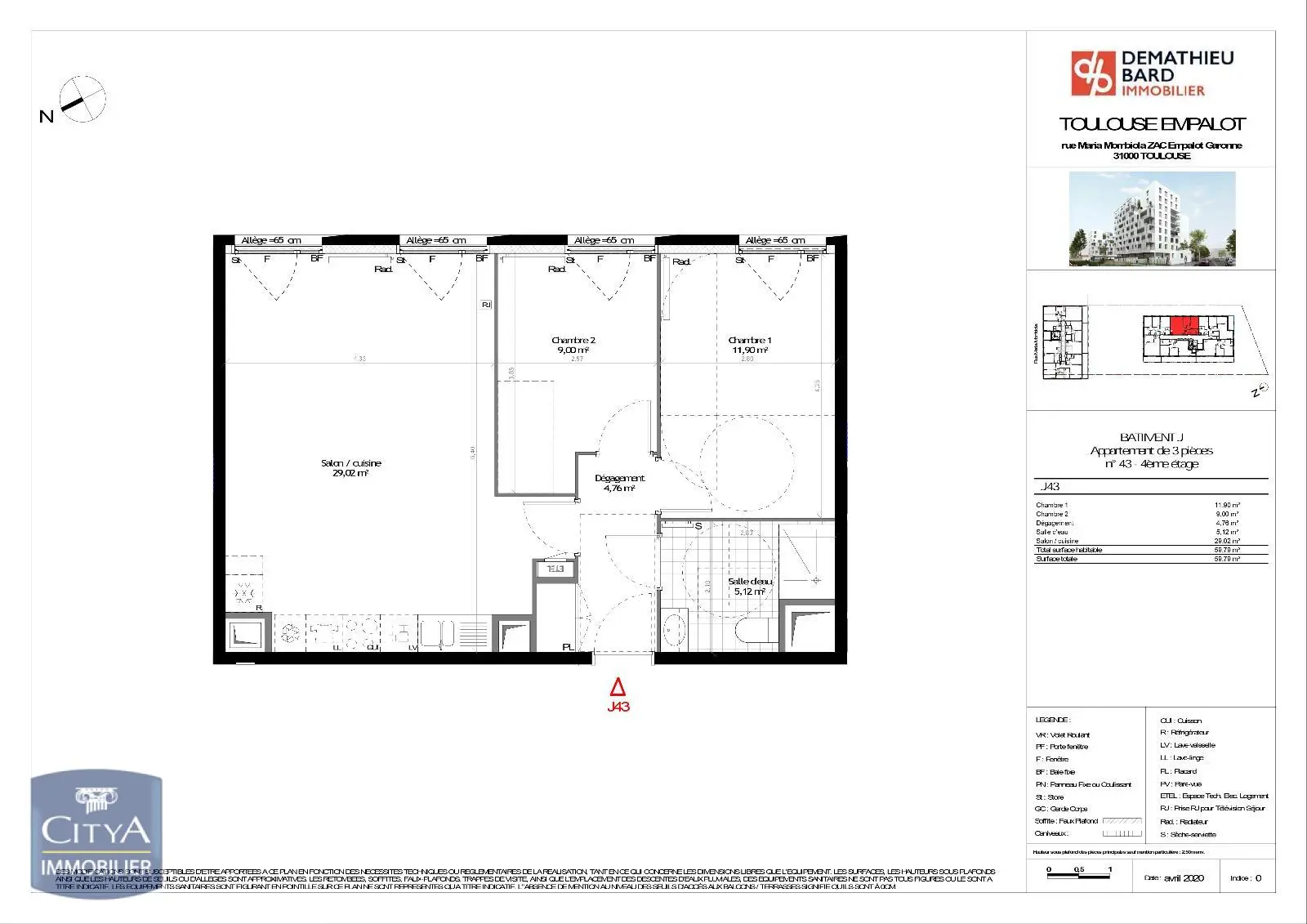 Photo 12 Appartement 3 pièces 59.79m²