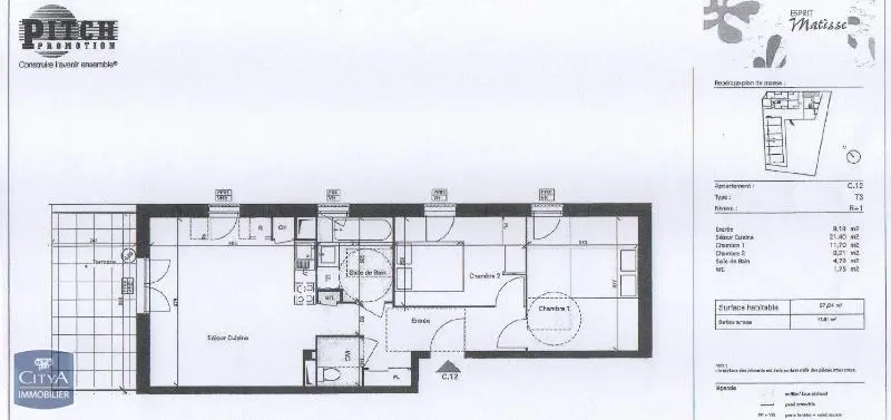 Photo 9 Appartement 3 pièces 57.04m²