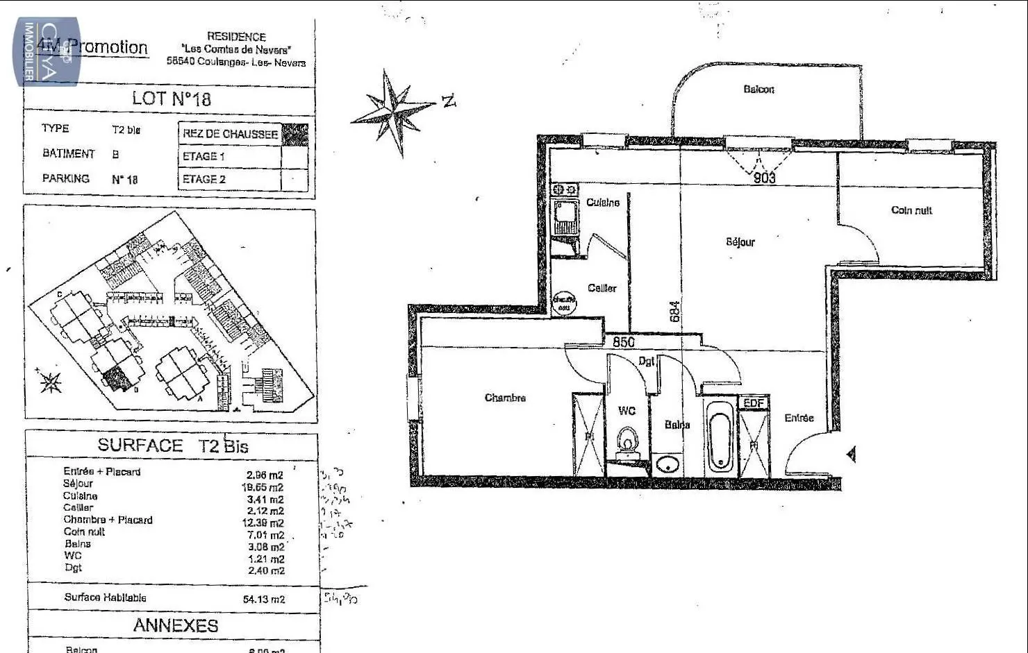 Photo 3 Appartement 2 pièces 54m²