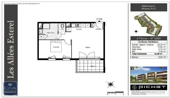 Photo 8 Appartement 2 pièces 43m²