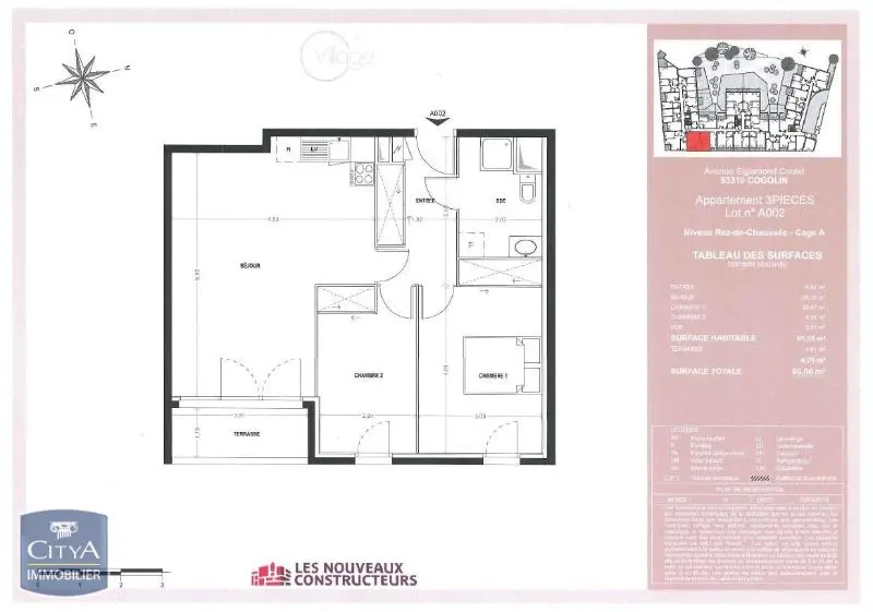 Photo 8 Appartement 3 pièces 61.74m²