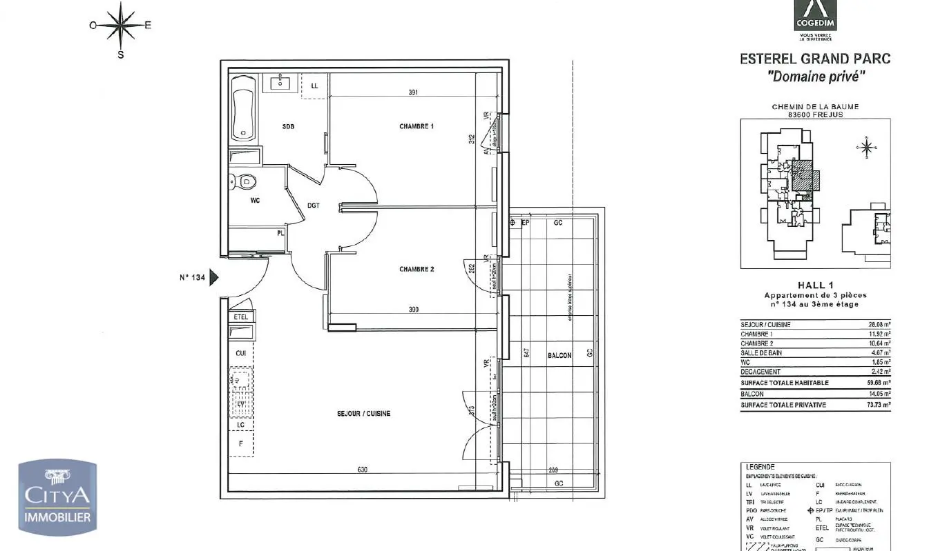 Photo 7 Appartement 3 pièces 59.68m²