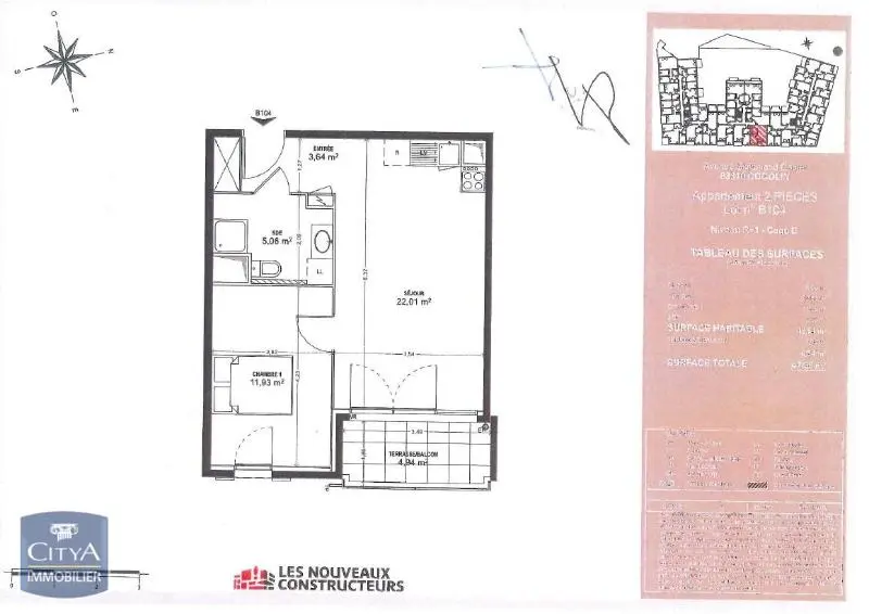 Photo 4 Appartement 2 pièces 42.77m²