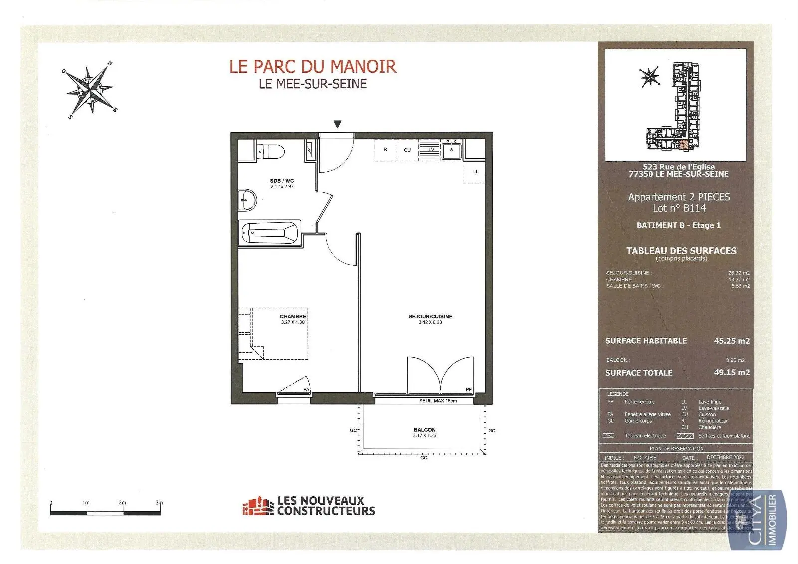 Photo 1 Appartement 2 pièces 45.25m²