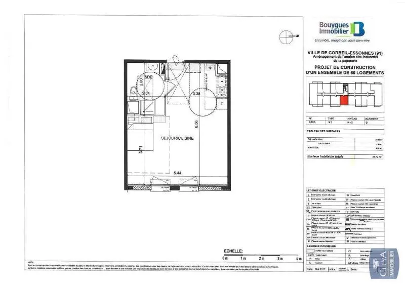 Photo 3 Appartement 1 pièce 34.23m²