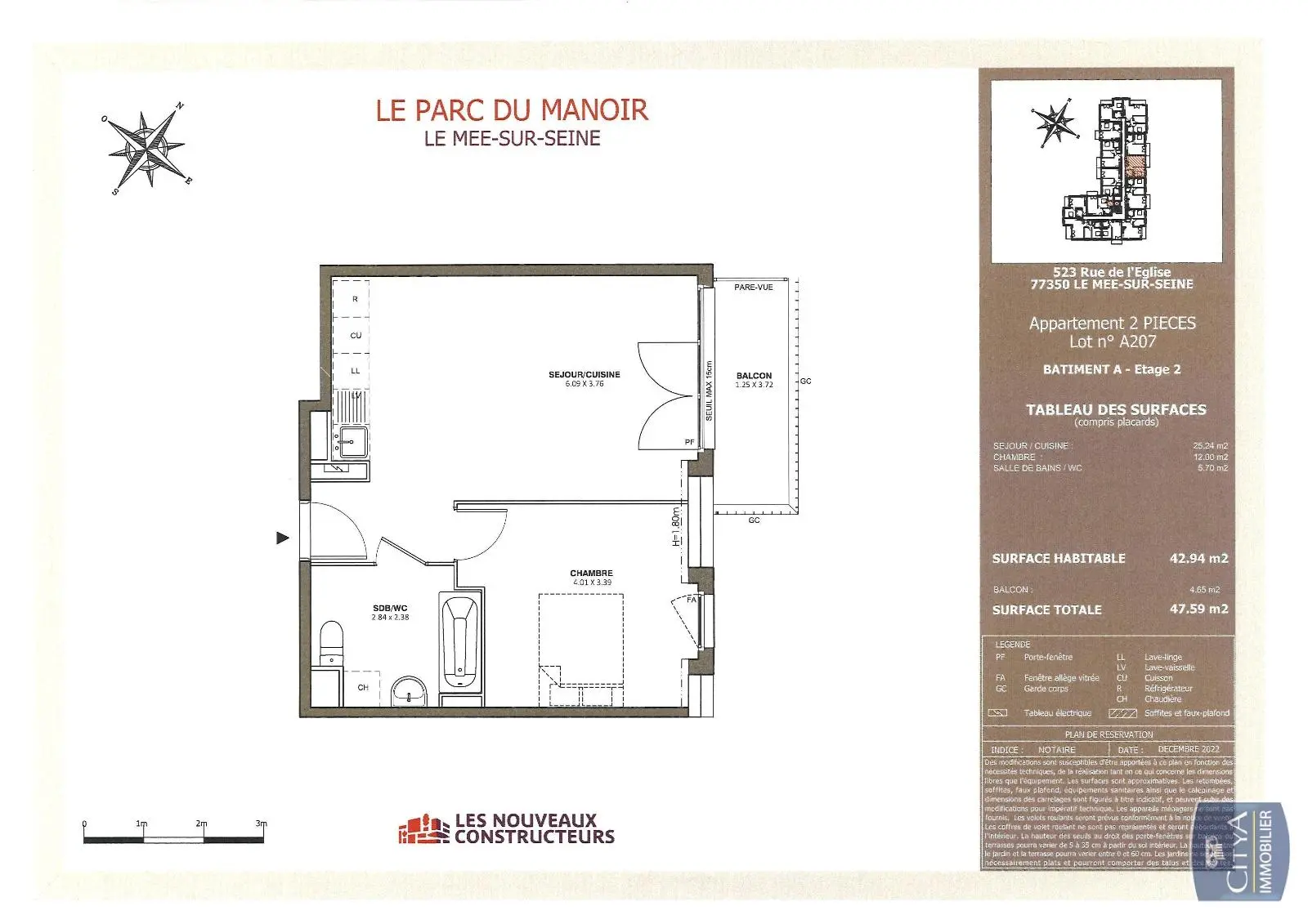 Photo 2 Appartement 2 pièces 42.94m²