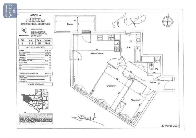 Photo 4 Appartement 3 pièces 61.7m²