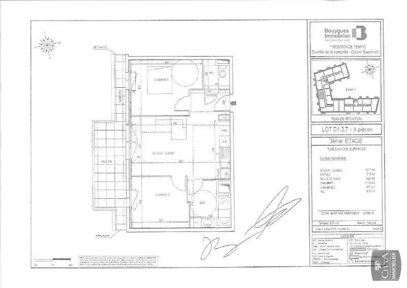 Photo 3 Appartement 3 pièces 50.08m²