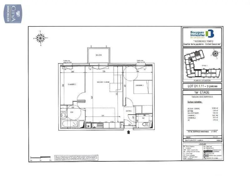 Photo 11 Appartement 3 pièces 57.58m²