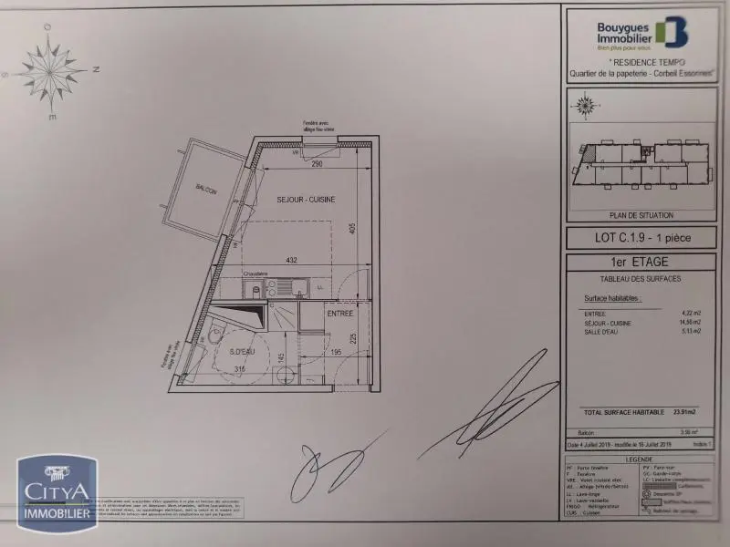 Photo 2 Appartement 1 pièce 23.91m²