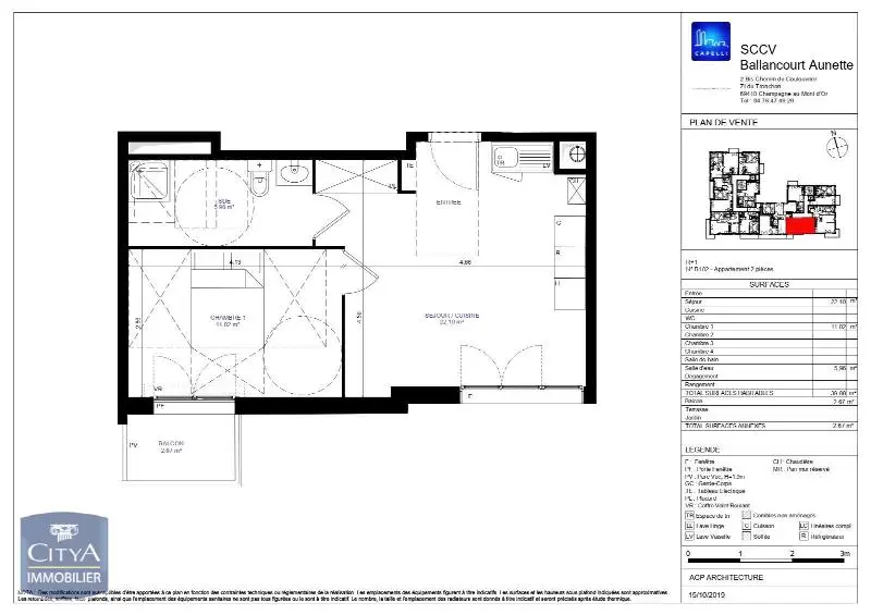 Photo 1 Appartement 2 pièces 39.88m²