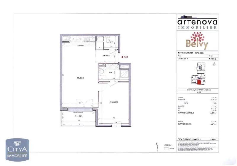 Photo 12 Appartement 2 pièces 44.82m²