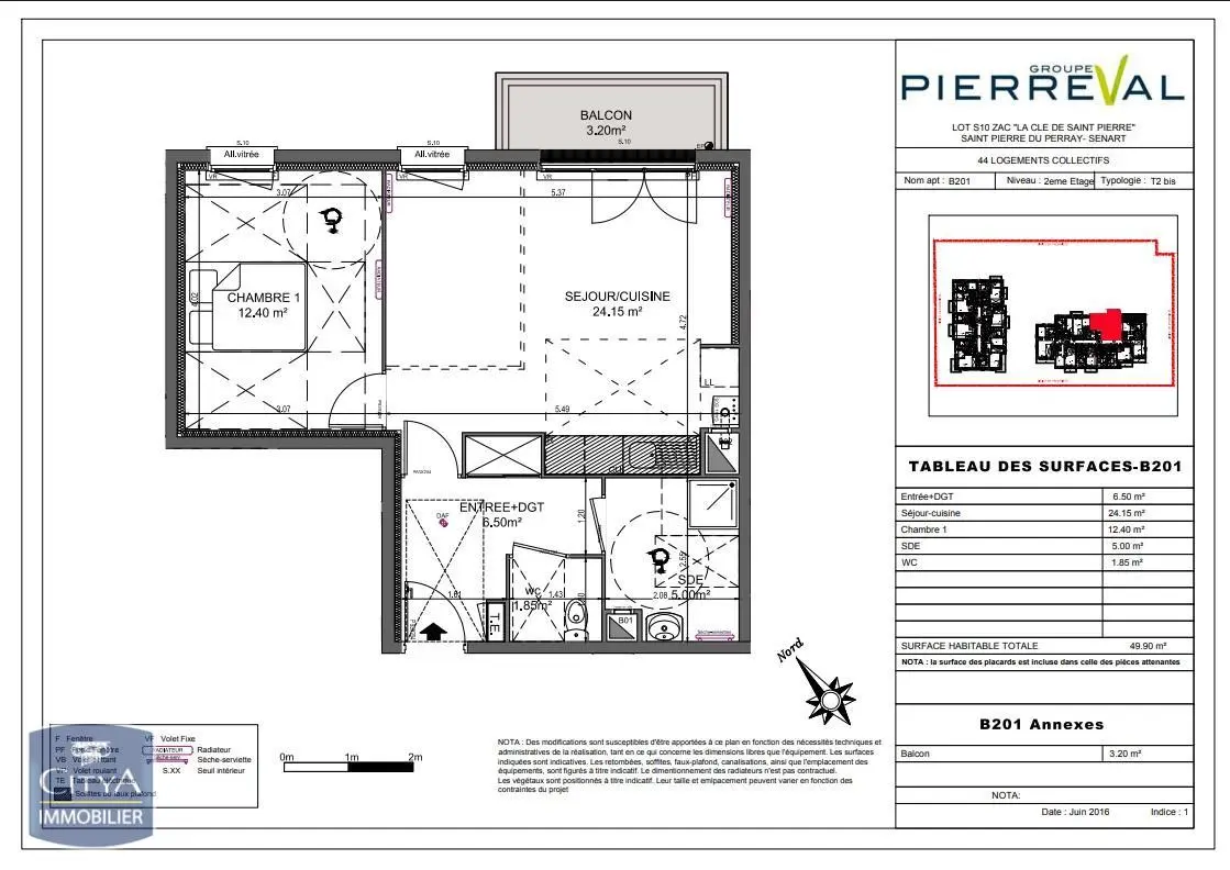 Photo 2 Appartement 2 pièces 49m²