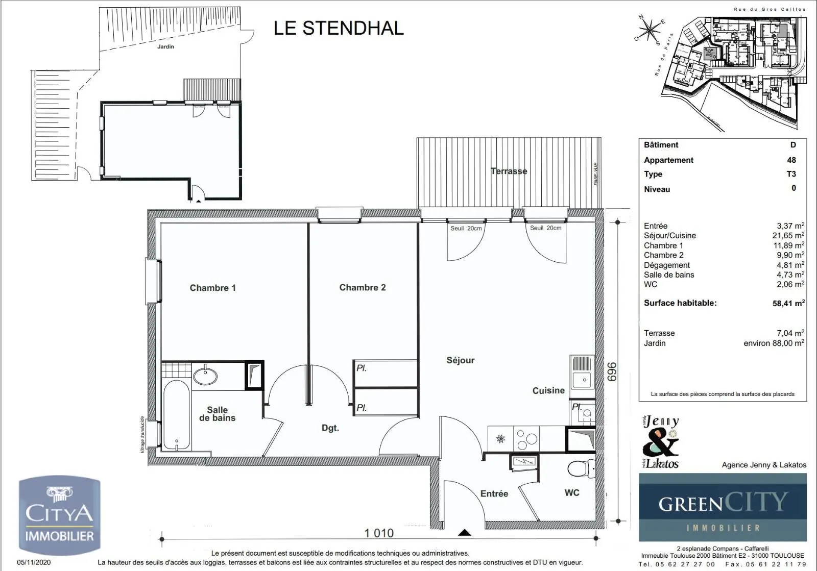 Photo 6 Appartement 3 pièces 58.41m²