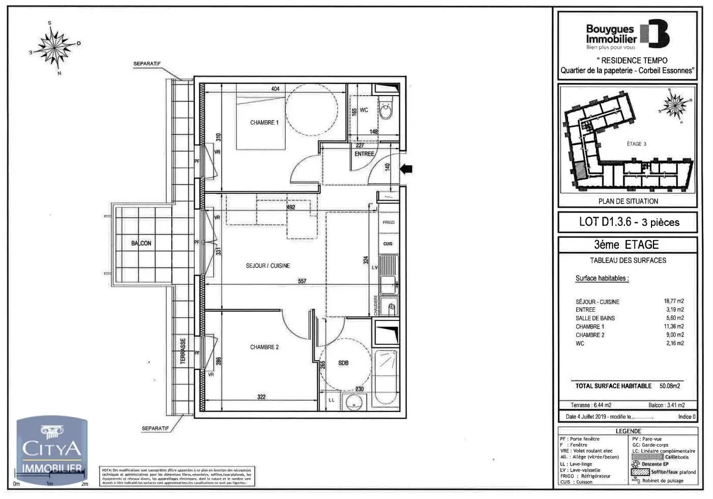 Photo 2 Appartement 3 pièces 50.08m²