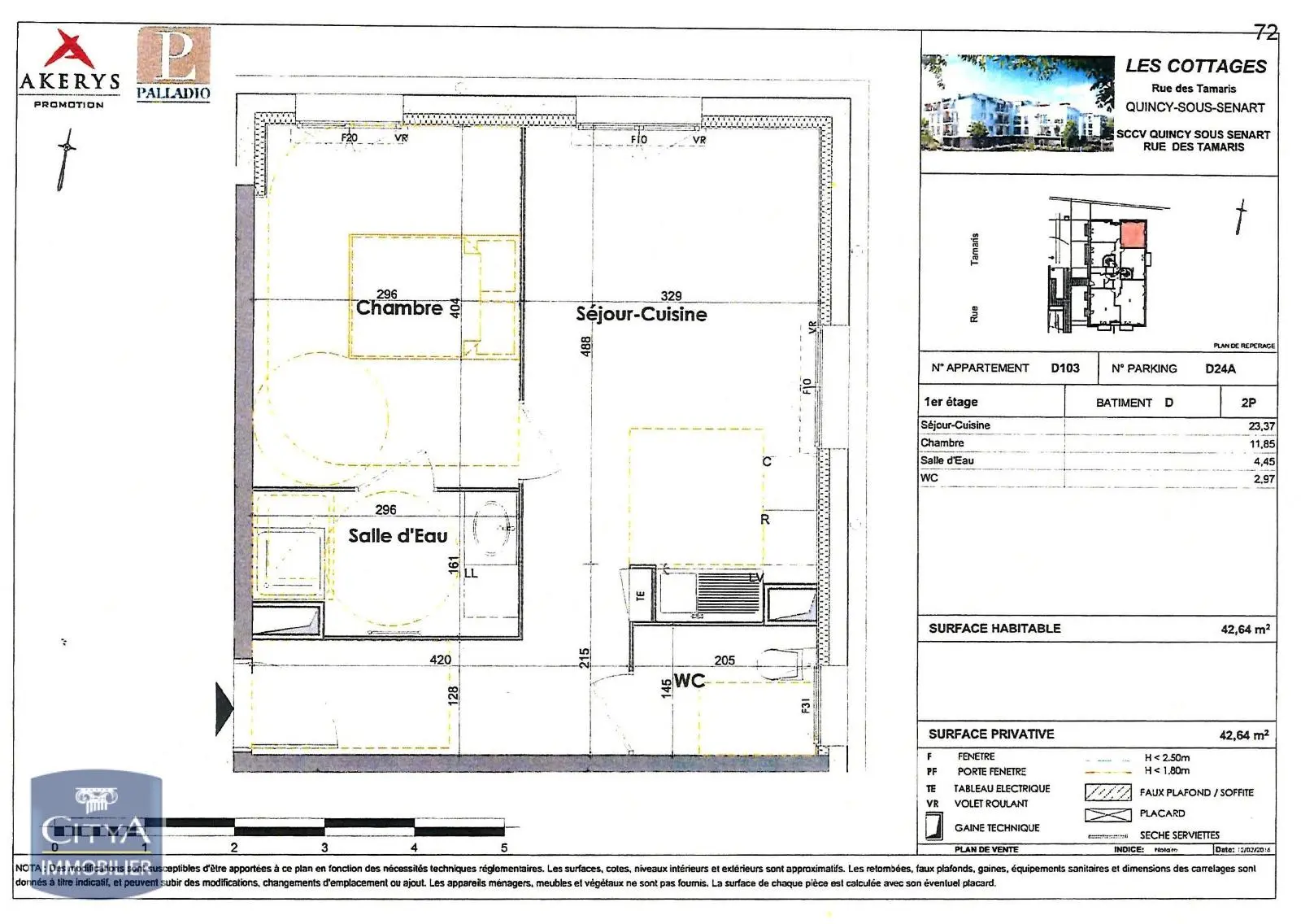 Photo 2 Appartement 2 pièces 42.64m²
