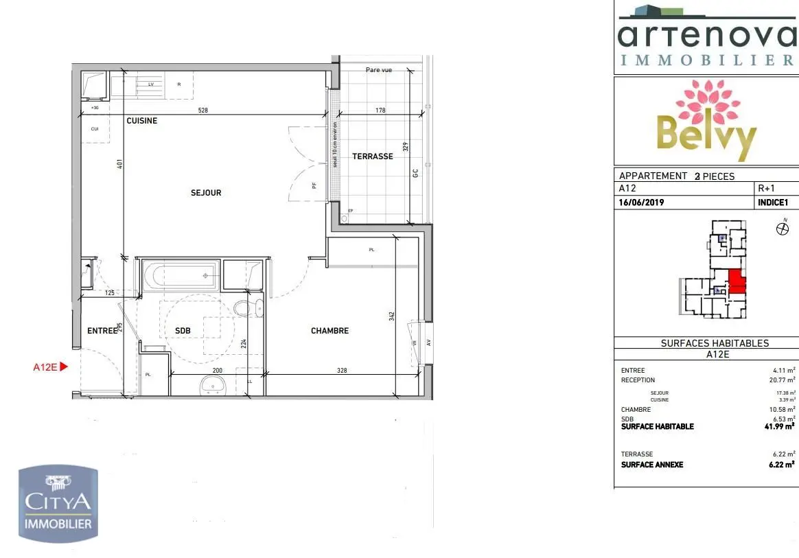Photo 2 Appartement 2 pièces 41.99m²