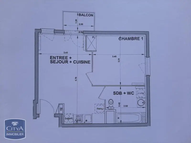 Photo 2 Appartement 2 pièces 37.7m²