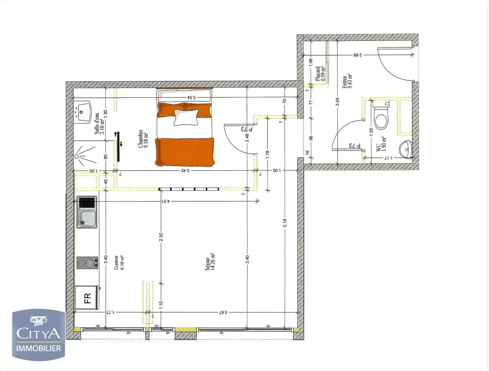 Photo 2 Appartement 2 pièces 41.73m²