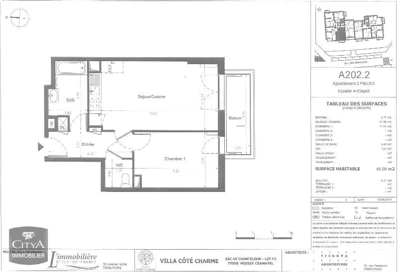 Photo 2 Appartement 2 pièces 46.61m²