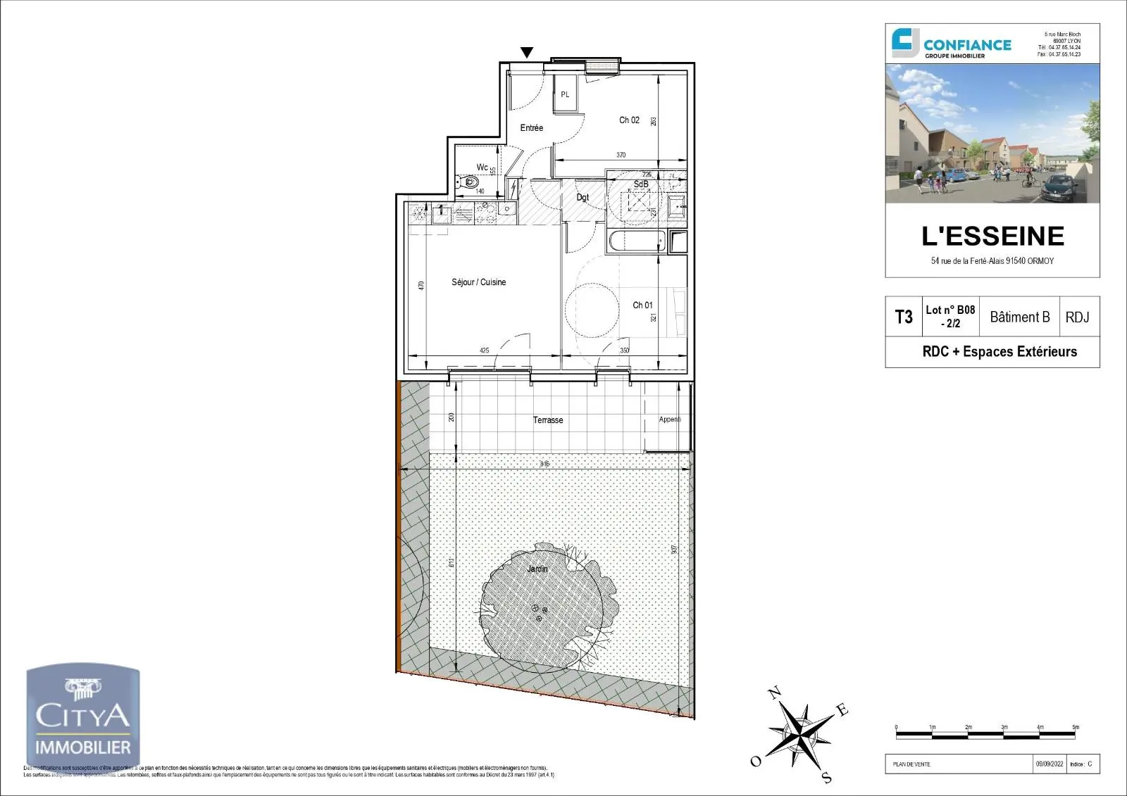 Photo 2 Appartement 3 pièces 55.34m²