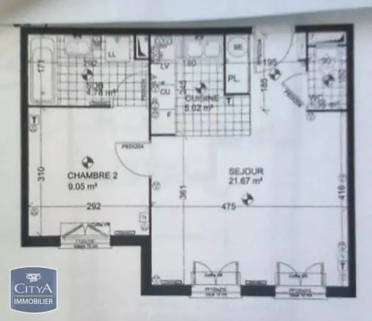 Illustration pour Appartement 2 pièces 41.88m² Photo Appartement 2 pièces 41.88m²