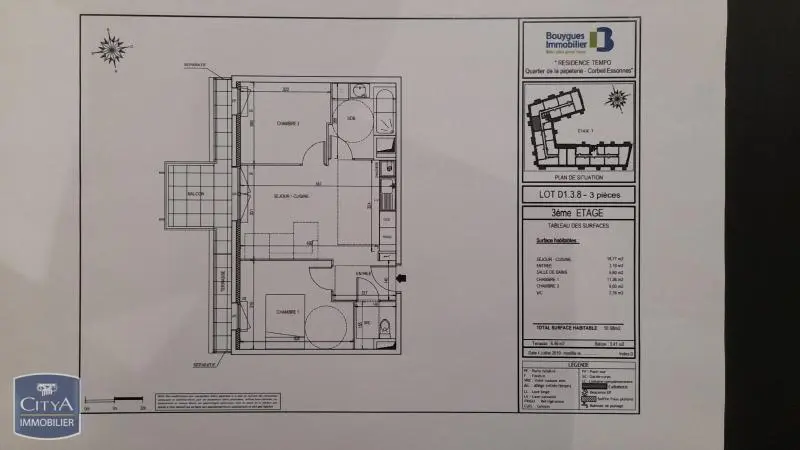 Photo 1 Appartement 3 pièces 50.08m²