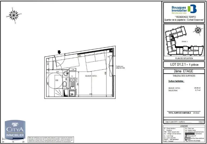 Photo 2 Appartement 1 pièce 25.53m²