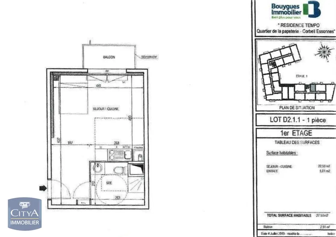 Photo 5 Appartement 1 pièce 27.51m²