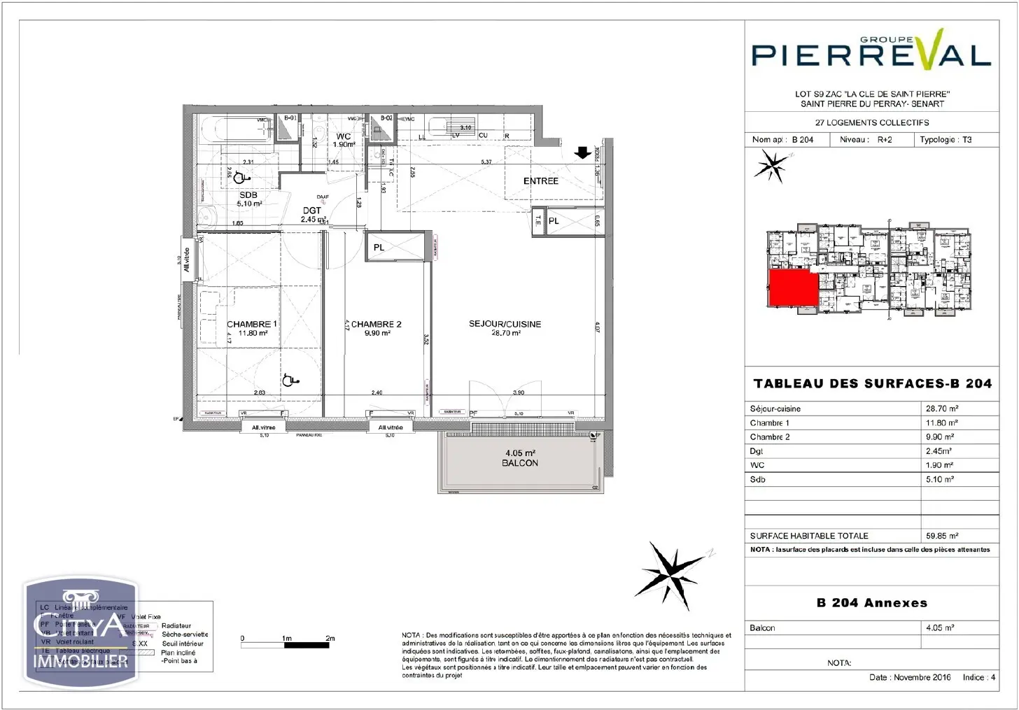 Photo 5 Appartement 3 pièces 59.85m²