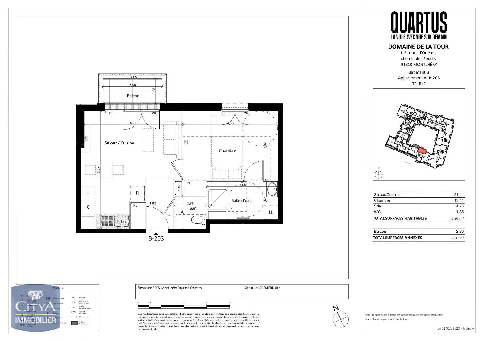 Photo 1 Appartement 2 pièces 40.8m²