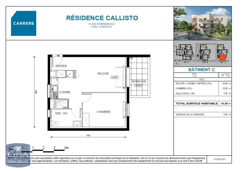 Photo 2 Appartement 2 pièces 41.05m²