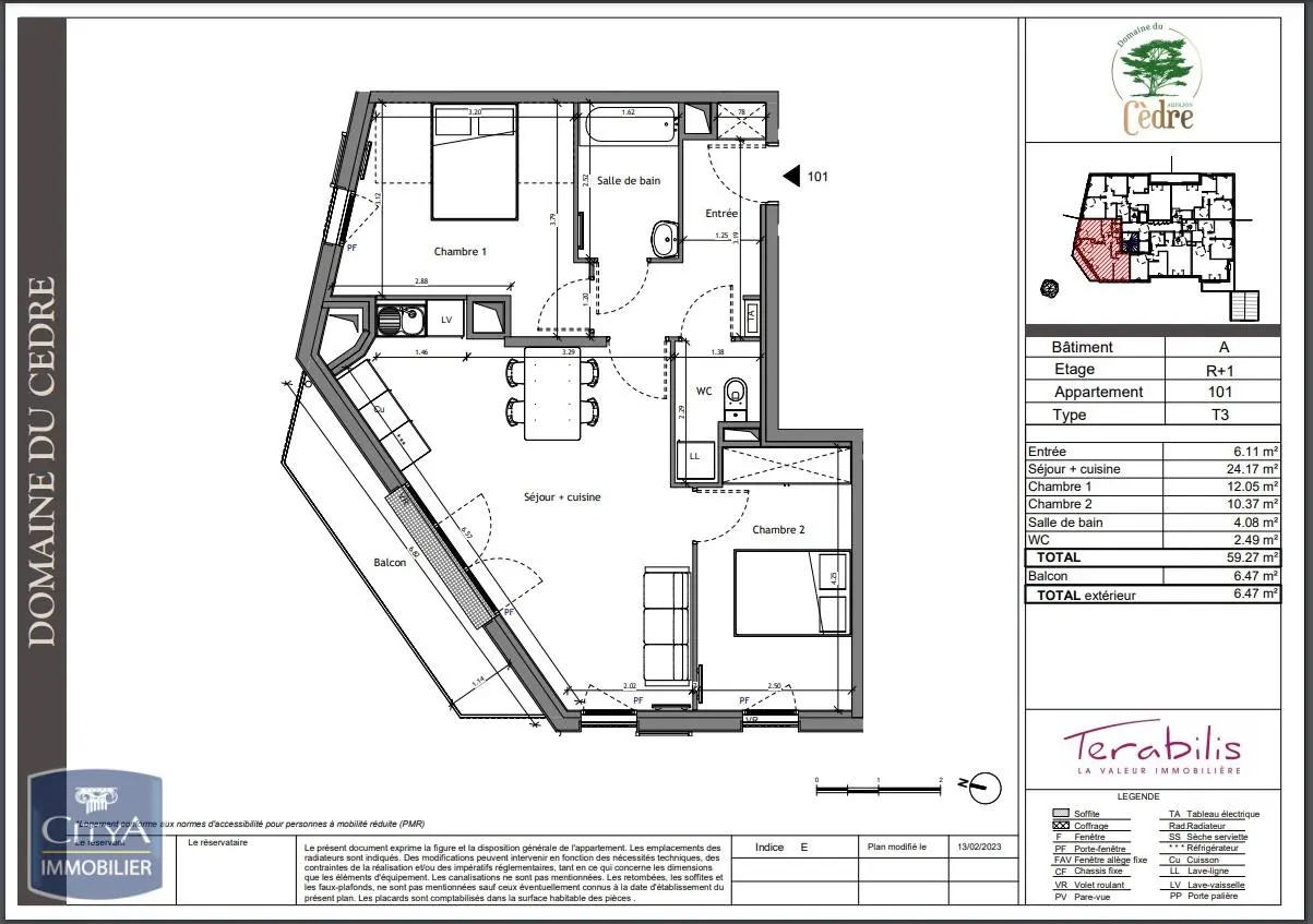 Photo 11 Appartement 3 pièces 59.27m²