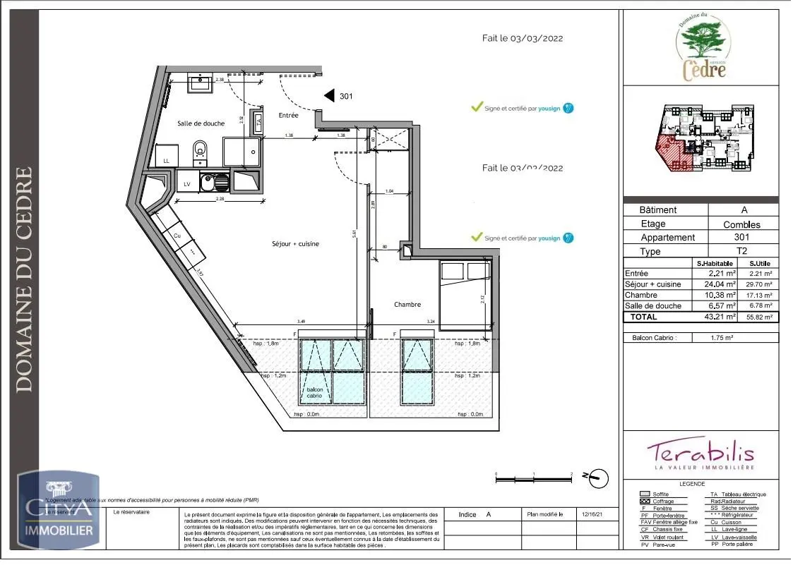 Photo 6 Appartement 2 pièces 43.21m²