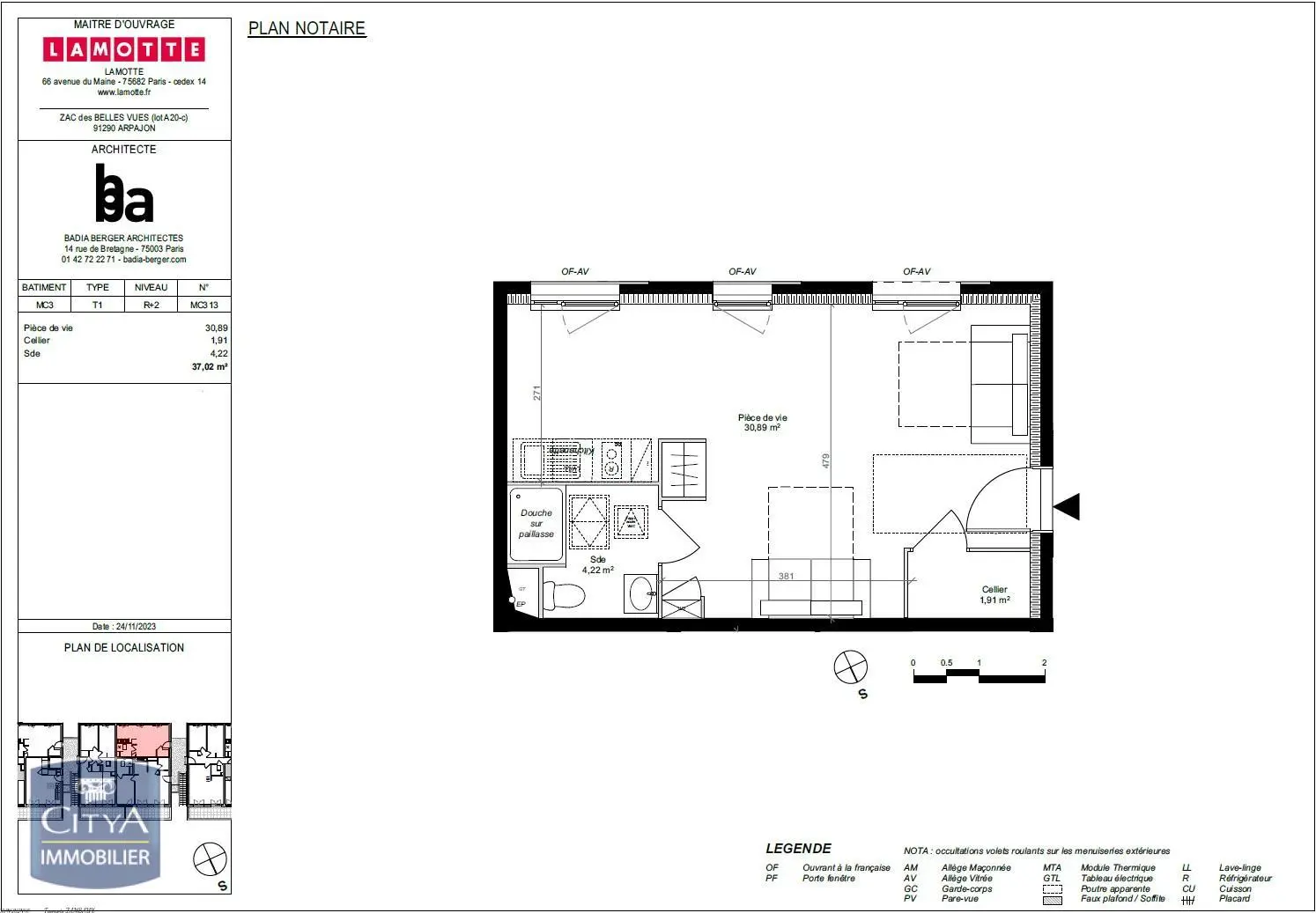 Photo 1 Appartement 1 pièce 37.02m²