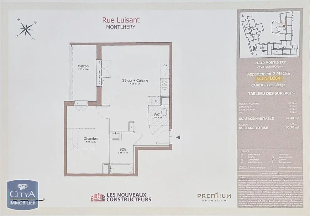 Photo 2 Appartement 2 pièces 44.49m²