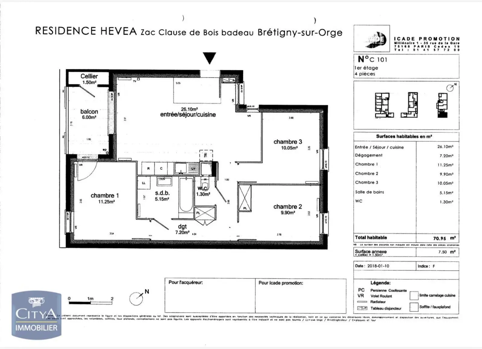 Photo 2 Appartement 4 pièces 70.95m²