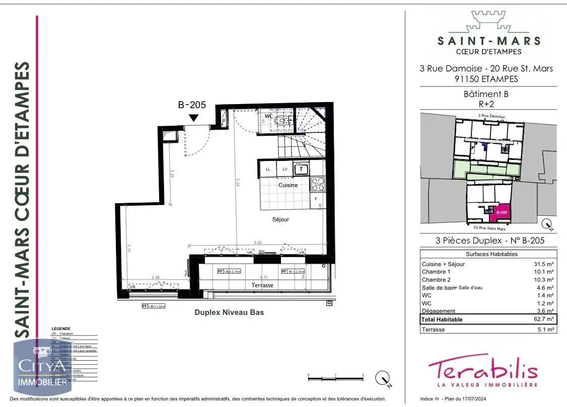 Photo 2 Appartement 3 pièces 62.7m²