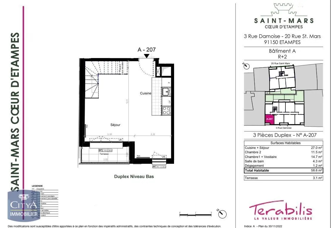 Photo 2 Appartement 3 pièces 58.6m²